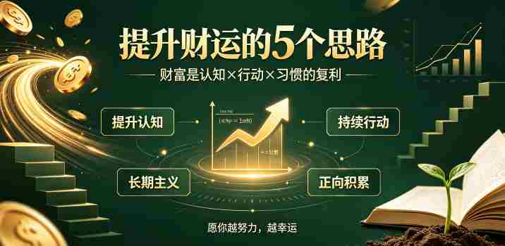 付费文章:提升财运的5个思路——财富是认知x行动x习惯的复利,愿你越努力,越幸运-晓懂云创