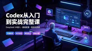 （19257期）Codex从入门到实战完整课｜充值·安装·接入DeepSeek，记忆·插件·Skill·CLI·MCP全拆解-晓懂云创