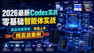 2026最新Codex实战零基础智能体实战,真实场景落地,快速上手,纯实战案例-晓懂云创