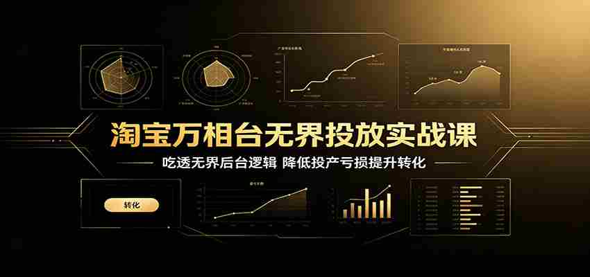淘宝万相台无界投放实战课:吃透无界后台逻辑,降低投产亏损提升转化-晓懂云创