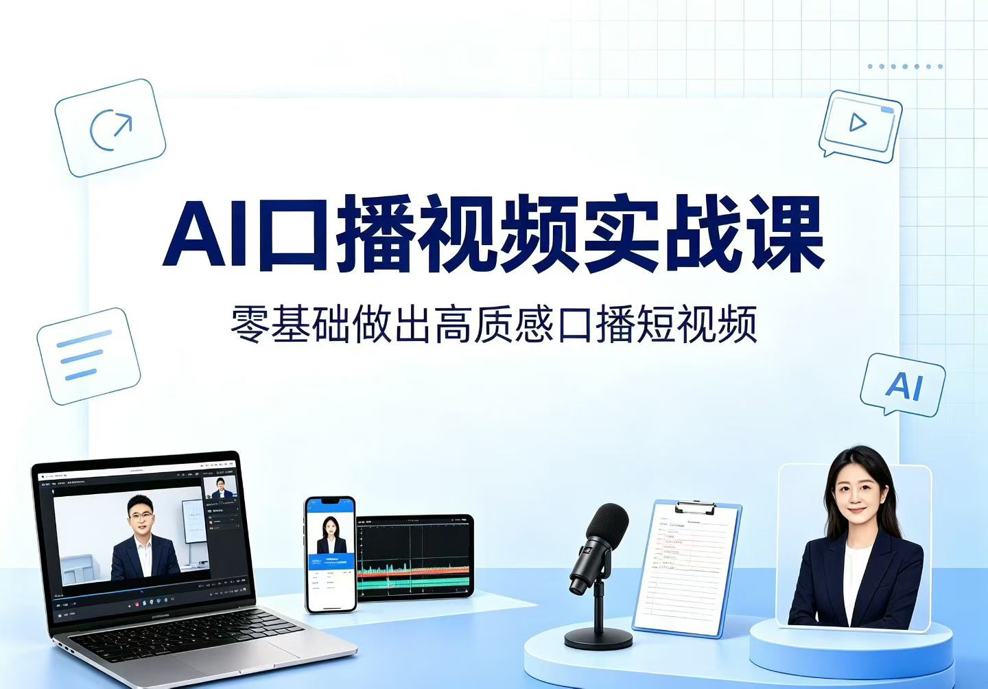 AI数字人口播视频实战课-晓懂云创