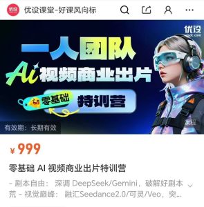 一人团队AI视频商业出片特训营-晓懂云创
