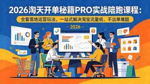 (19351期)2026淘天开单秘籍PRO实战陪跑课程-更新:全套落地运营玩法,一站式解决淘宝流量低、不出单难题-晓懂云创
