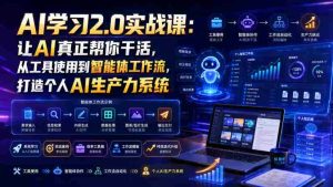 AI学习2.0实战课:让AI真正帮你干活,从工具使用到智能体工作流,打造个人AI生产力系统-晓懂云创