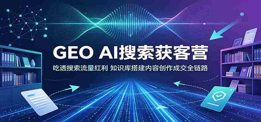 GEO AI搜索获客营:吃透搜索流量红利,知识库搭建内容创作成交全链路-晓懂云创