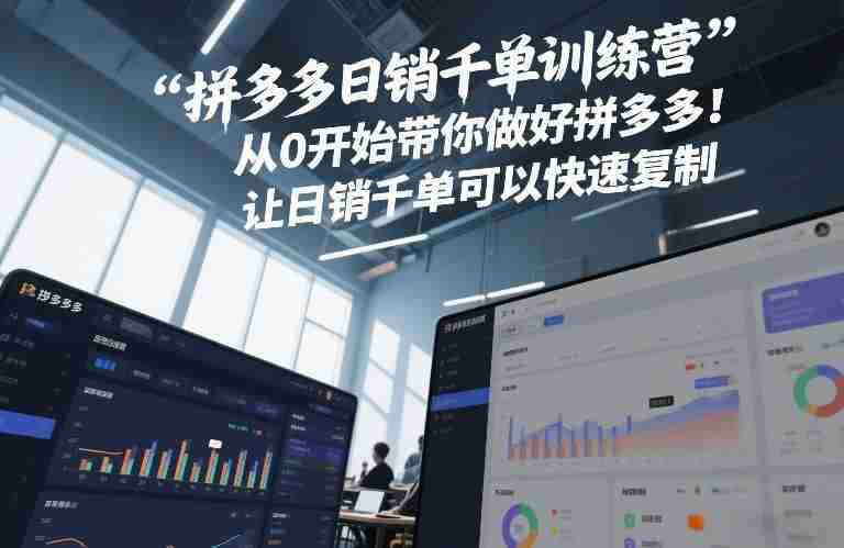 拼多多日销千单训练营,从0开始带你做好拼多多,让日销千单可以快速复制(更新26年7月)-晓懂云创