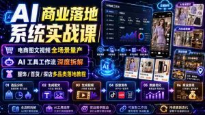 AI商业落地系统实战课|电商图文视频全场景量产・AI工具工作流深度拆解・服饰/百货/探店多品类落地教程-晓懂云创