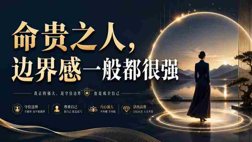 付费文章:命贵之人,边界感一般都很强-晓懂云创