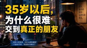 付费文章:35岁以后,为什么很难交到真正的朋友-晓懂云创