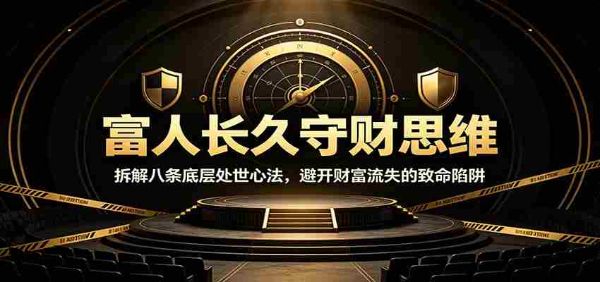 富人长久守财思维:拆解八条底层处世心法,避开财富流失的致命陷阱-晓懂云创