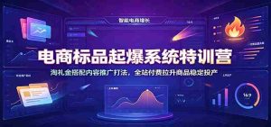 电商标品起爆系统特训营：淘礼金搭配内容推广打法，全站付费拉升商品稳定投产-晓懂云创