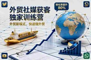 外贸社媒获客独家训练营,外贸新模式,快速做外贸(更新26年07月27日)-晓懂云创