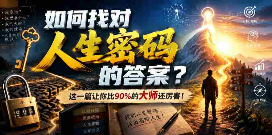 付费文章:如何找对人生密码的答案?这一篇让你比90%的大师还厉害!-晓懂云创