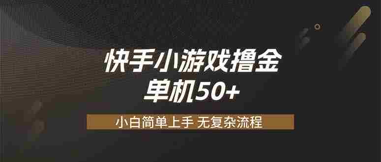 (19594期)快手小游戏撸金 单机日赚 50,零基础可做,支持单人矩阵放大-晓懂云创