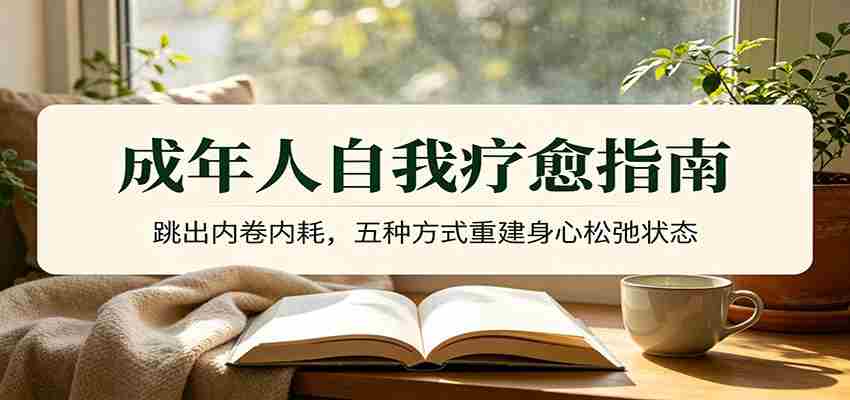 成年人自我疗愈指南:跳出内卷内耗,五种方式重建身心松弛状态-晓懂云创