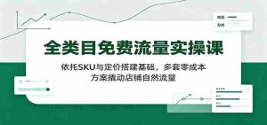 全类目免费流量实操课：依托SKU与定价搭建基础，多套零成本方案撬动店铺自然流量-晓懂云创