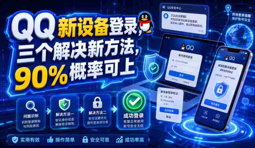 QQ新设备登录,三个解决新方法,90%概率可上-晓懂云创