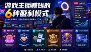 付费文章:游戏主播賺钱的6种盈利模式-晓懂云创