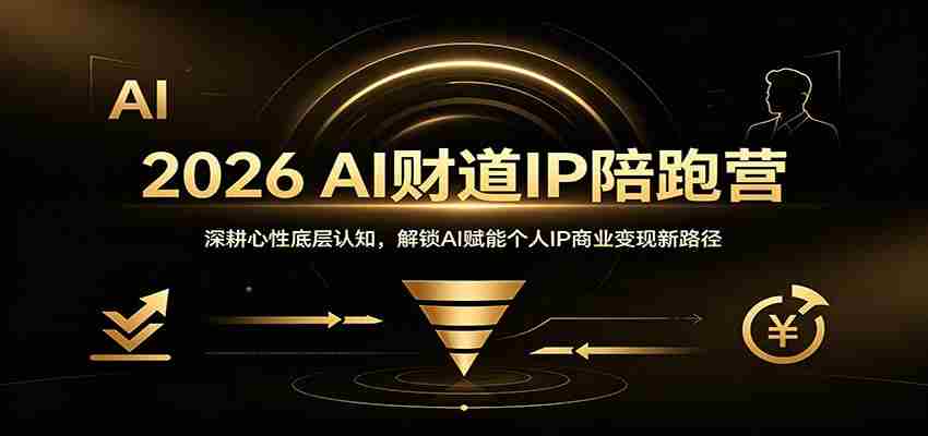 2026 AI财道IP陪跑营:深耕心性底层认知,解锁AI赋能个人IP商业变现新路径-晓懂云创