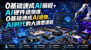0基础速成AI编程+AI硬件造物课,0基础速成AI造物,AI时代的大满贯课程-晓懂云创