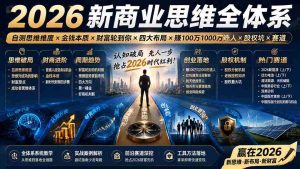 (19696期)2026新商业思维全体系:自测思维维度×金钱本质×财富轮到你×四大布局×赚100万1000万选人×股权坑×赛道-晓懂云创