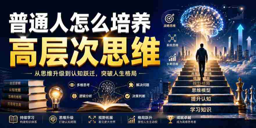 公众号付费文章:普通人怎么培养高层次思维-晓懂云创