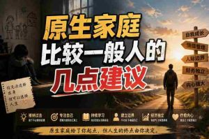 付费文章:给原生家庭比较一般人的几点建议-晓懂云创
