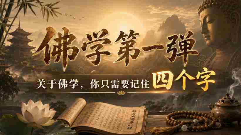付费文章:佛学第一弹,关于佛学,你只需要记住四个字-晓懂云创