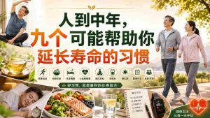 付费文章:人到中年,九个可能帮助你延长寿命的习惯-晓懂云创