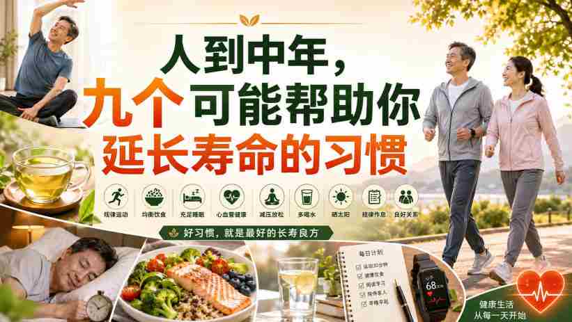 付费文章：人到中年，九个可能帮助你延长寿命的习惯-晓懂云创