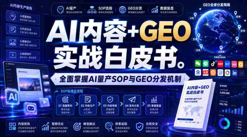 AI内容+GEO实战白皮书，全面掌握AI量产SOP与GEO分发机制【文档】-晓懂云创