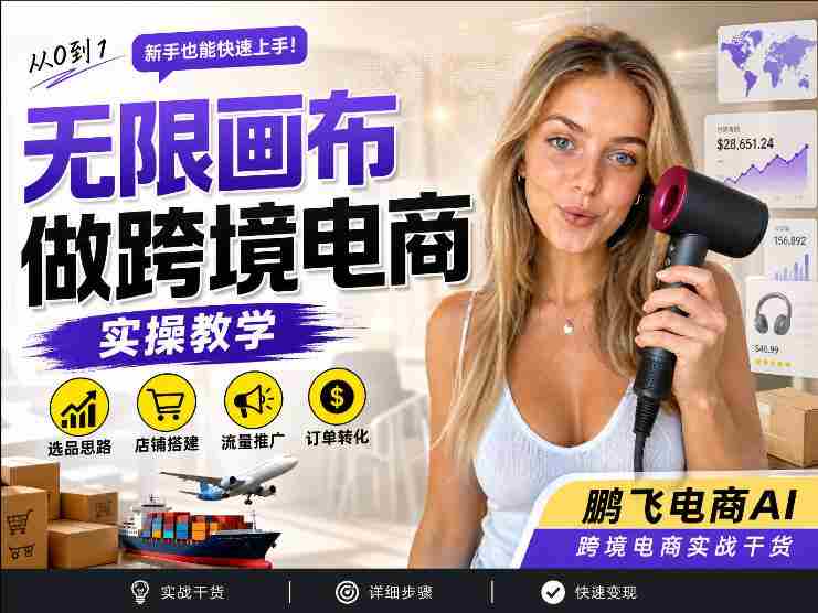 【跨境电商必备】AI无线画布制作商品宣传视频,四步搞定,无线画布工作流,操作简单好上手-晓懂云创