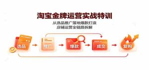 淘宝金牌运营实战特训:从选品推广落地爆款打造,店铺运营全链路拆解-晓懂云创
