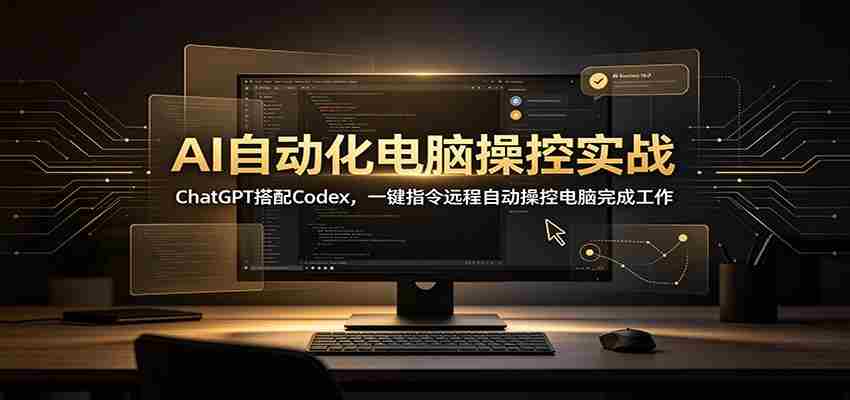 AI自动化电脑操控实战:ChatGPT搭配Codex,一键指令远程自动操控电脑完成工作-晓懂云创