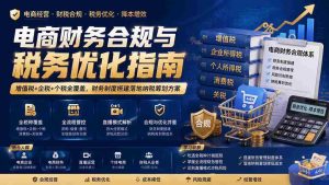 (19718期)电商财务合规与税务优化指南:增值税+企税+个税全覆盖,财务制度搭建落地纳税筹划方案-晓懂云创
