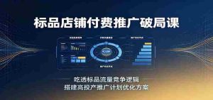 标品店铺付费推广破局课:吃透标品流量竞争逻辑,搭建高投产推广计划优化方案-晓懂云创