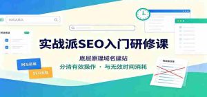 实战派SEO入门研修课：底层原理域名建站，分清有效操作与无效时间消耗-晓懂云创