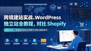 (19546期)跨境建站实战:WordPress 独立站全教程,对比 Shopify 建站优劣,零基础完成站点搭建与全套功能配置-晓懂云创
