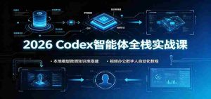 2026 Codex智能体全栈实战课:本地模型微调知识库搭建,视频办公数字人自动化教程-晓懂云创