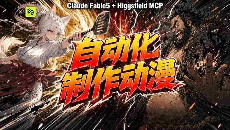 (19477期)AI自动化动漫制作!Claude Fable 5接入Higgsfield MCP,直接生成完整创意内容-晓懂云创