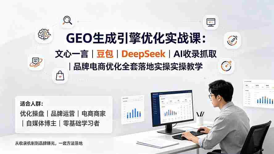 （19456期）GEO生成引擎优化实战课：文心一言｜豆包｜DeepSeek｜AI收录抓取｜品牌电商优化全套落地实操教学-晓懂云创