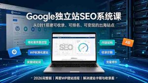 (19426期)Google独立站SEO-7月系统课:出海基建×WordPress建站×AI内容生产×站内外优化×Search Console×AdSense变现-晓懂云创