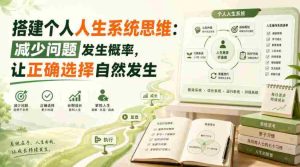 付费文章:搭建个人人生系统思维:减少问题发生概率,让正确选择自然发生-晓懂云创