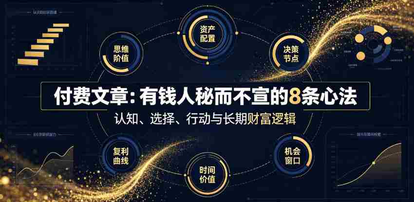 付费文章:有钱人秘而不宣的8条心法-晓懂云创
