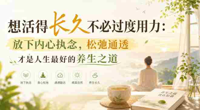 付费文章:想活得长久不必过度用力:放下内心执念,松弛通透才是人生最好的养生之道-晓懂云创