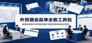 外贸展会赢单全套工具包:展前筹备展中谈单展后跟进,配套完整表格话术模板-晓懂云创