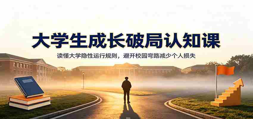 大学生成长破局认知课:读懂大学隐性运行规则,避开校园弯路减少个人损失-晓懂云创