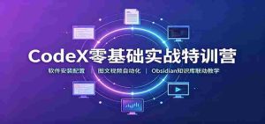 CodeX零基础实战特训营：软件安装配置，图文视频自动化，Obsidian知识库联动教学-晓懂云创