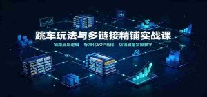 跳车玩法与多链接精铺实战课:链路底层逻辑,标准化SOP流程,店铺放量实操教学-晓懂云创