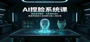 AI捏脸系统课：面部美学解析，五官组合设计，摆脱同质脸打造高辨识度人物形象-晓懂云创